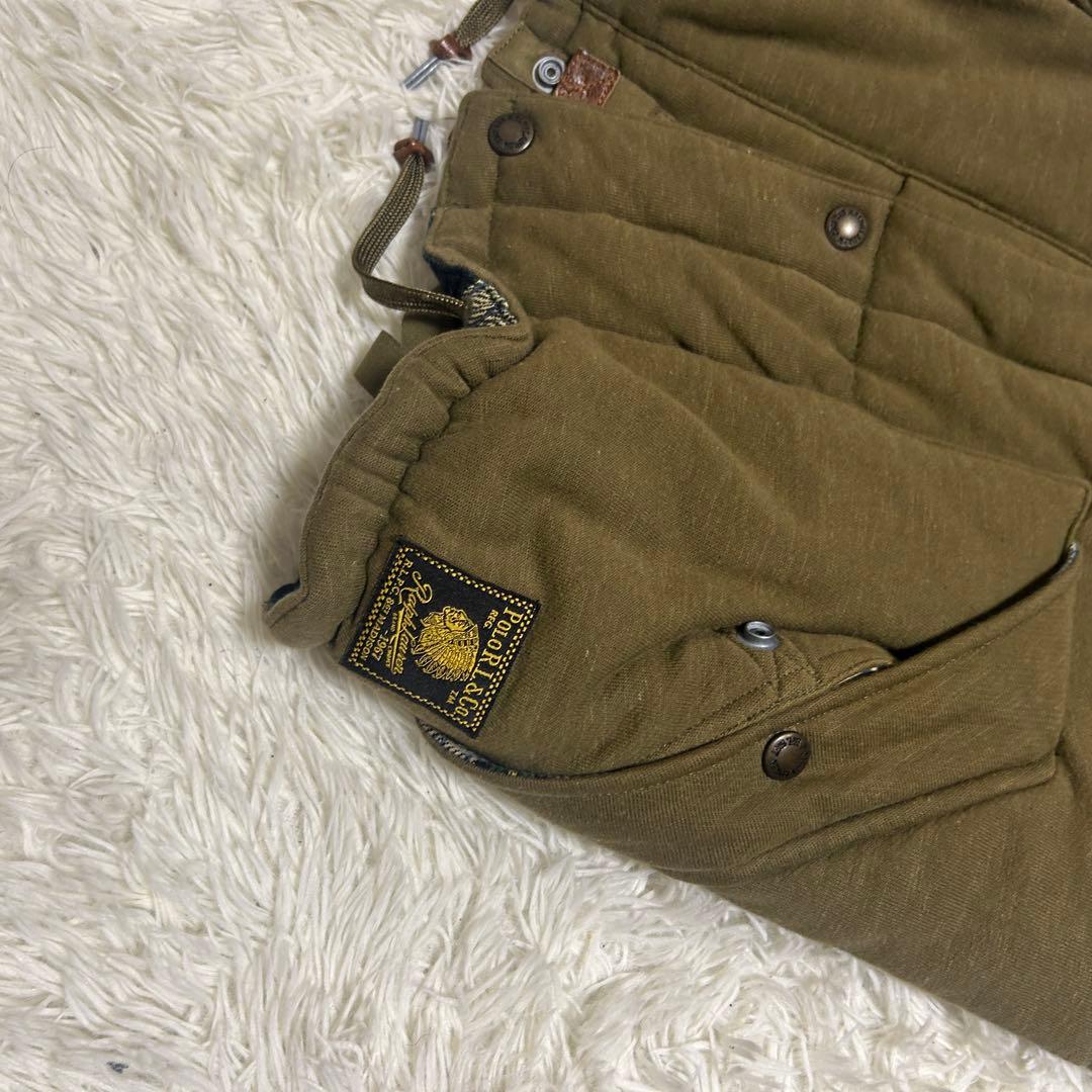 ポロバイラルフローレン　ベスト　レザー　本革　ヨーク　チェック　M