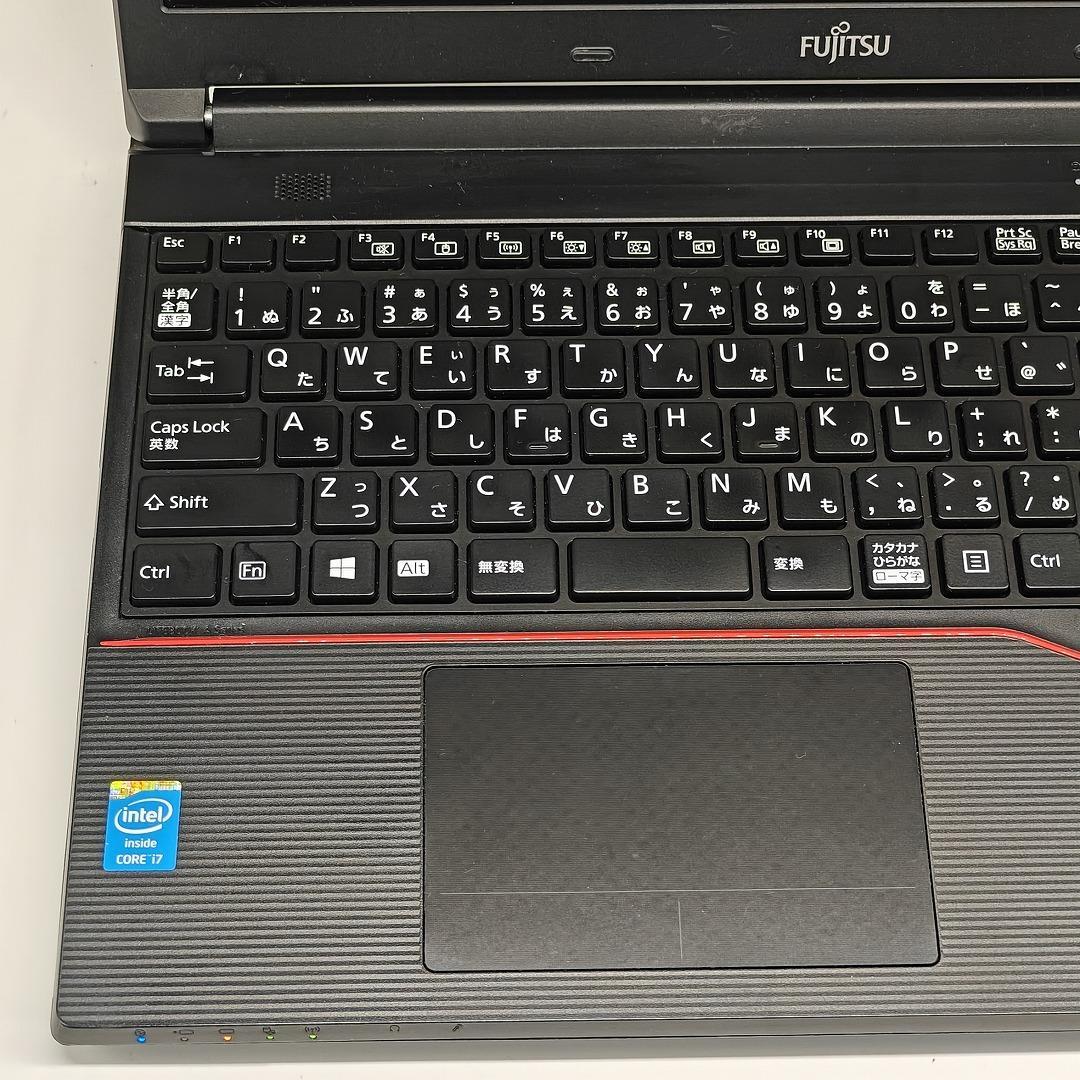 【富士通】A744 高性能i7 SSD480GB 16GB ブラック ノートPC