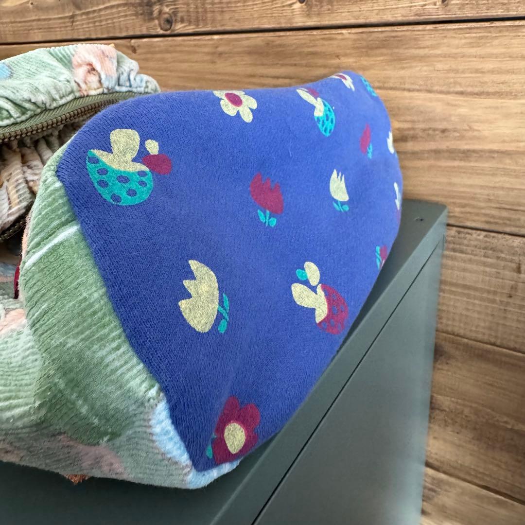 ハンドメイド デニムリメイク バッグ レトロアニマル ポーチ付き 2way 51