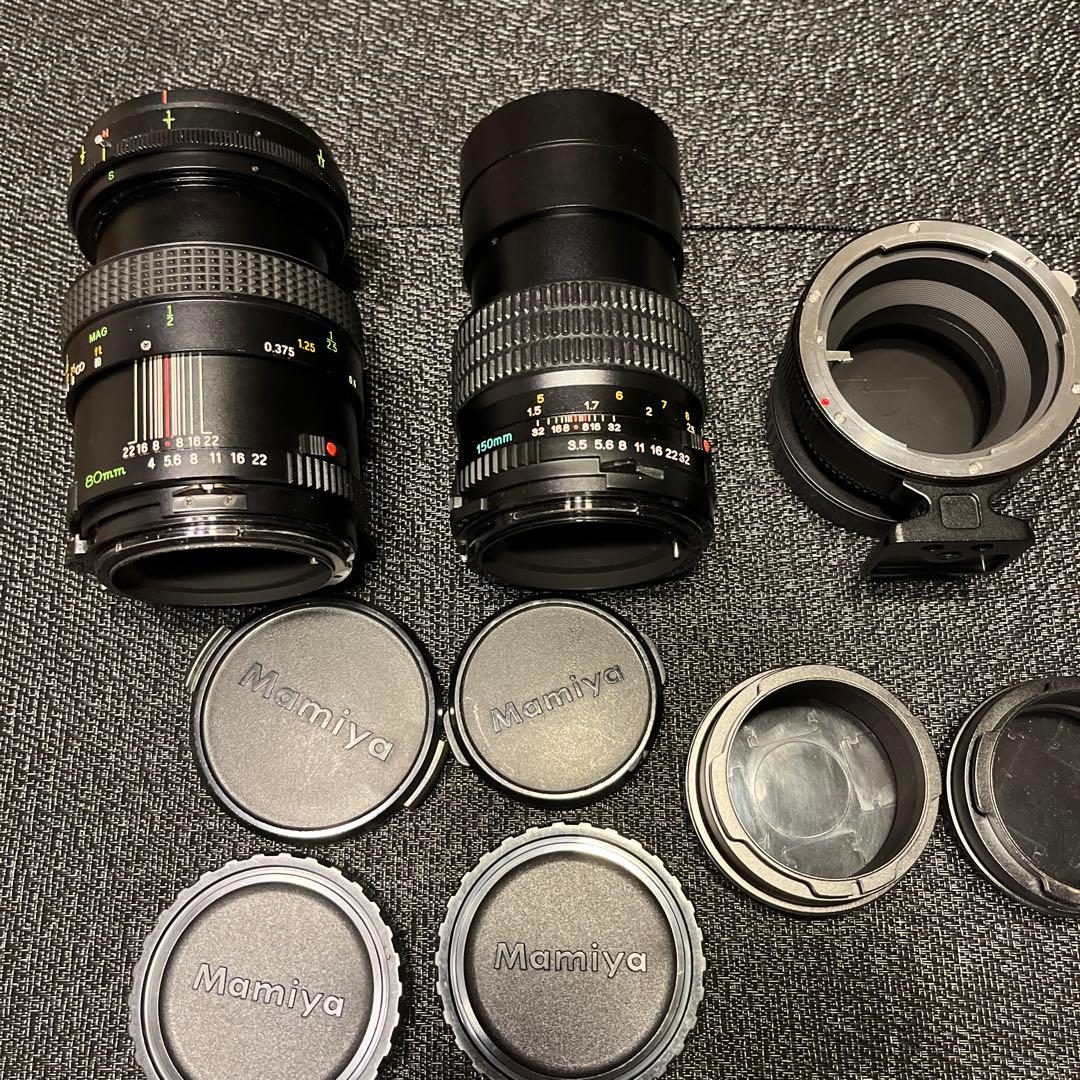 マミヤ80mm マクロ 、150mm レンズ GFX・L・Z UMSアダプター