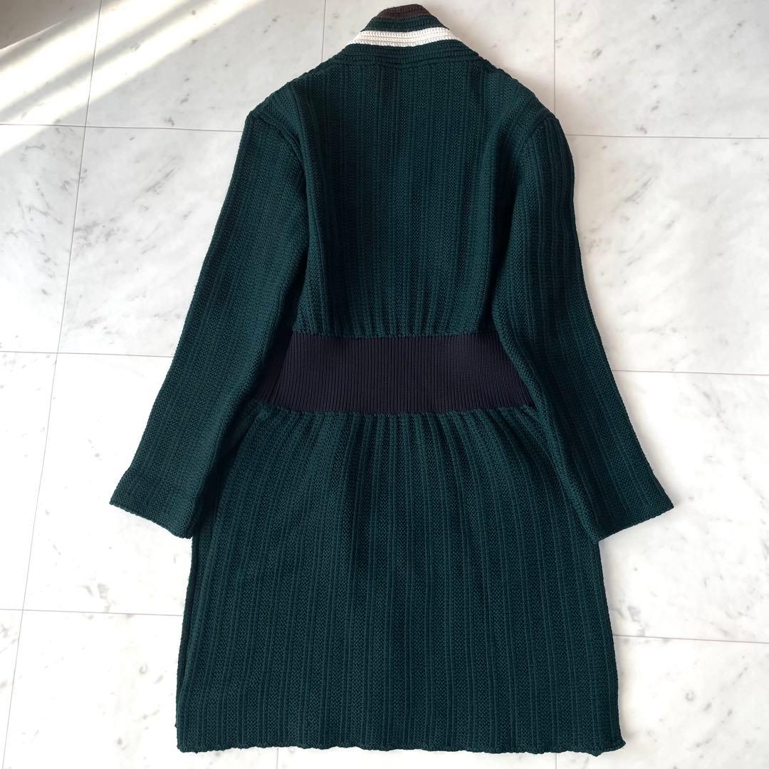 MARNI ニットカーディガン チュニック ウール 38 ダブルジップ ①