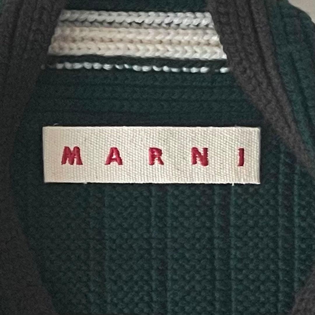 MARNI ニットカーディガン チュニック ウール 38 ダブルジップ ①