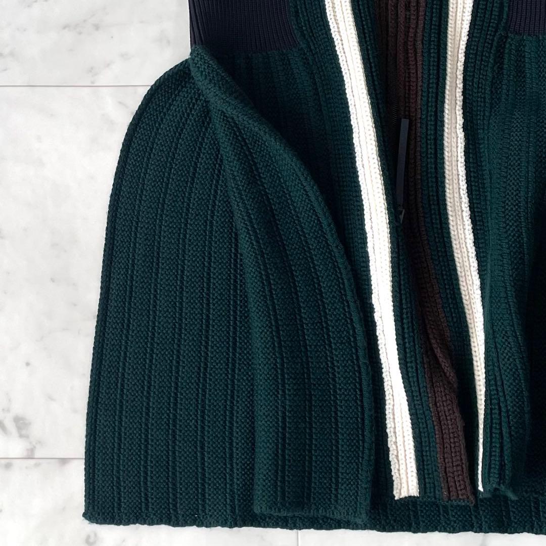 MARNI ニットカーディガン チュニック ウール 38 ダブルジップ ①