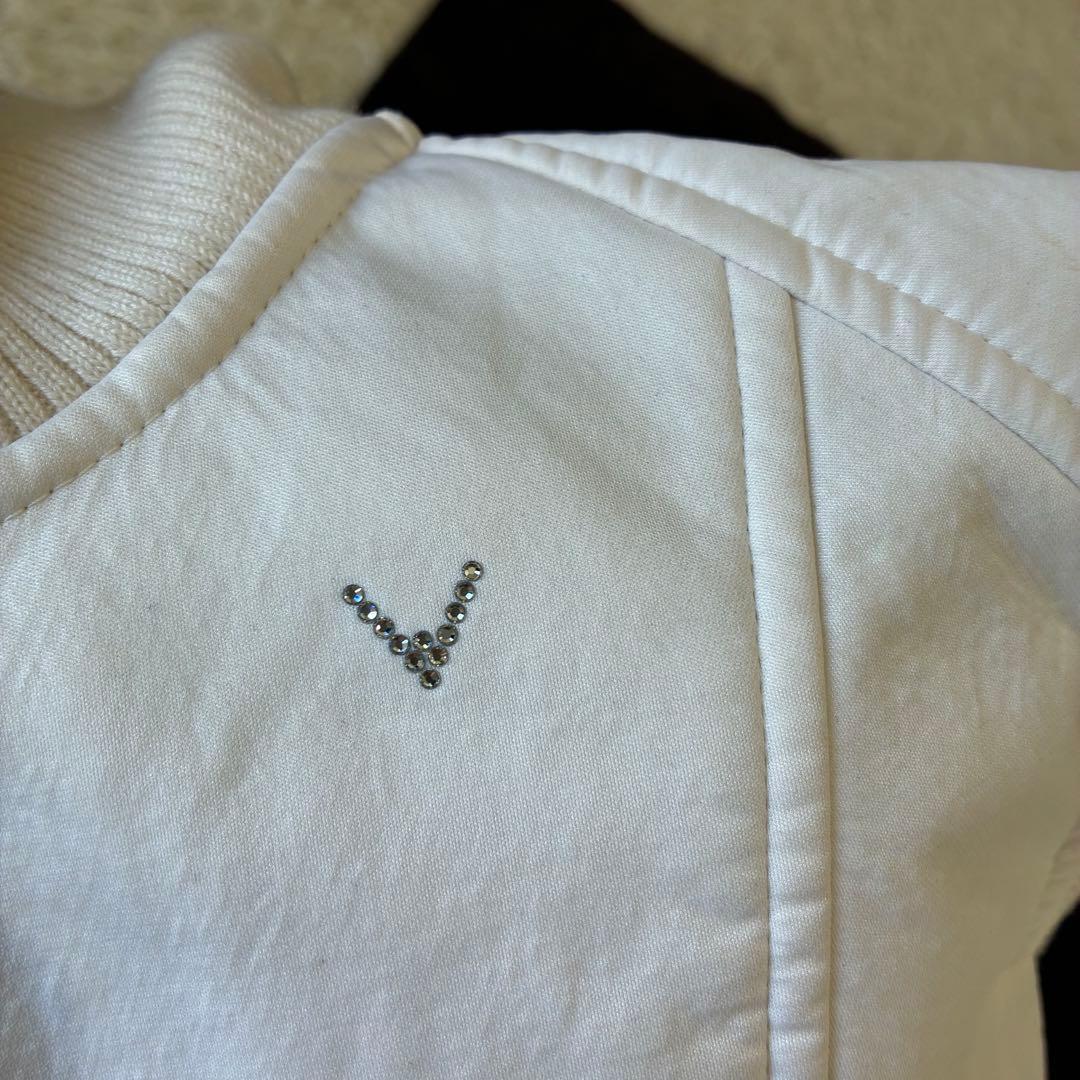 キャロウェイ ダウン切り替え ジップワンピース コート ホワイト M