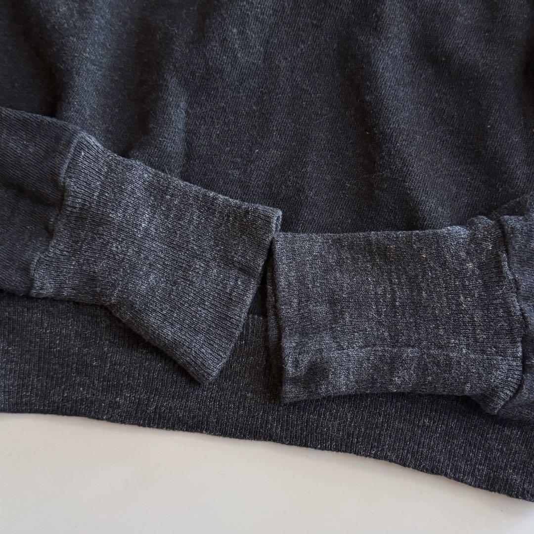 45rpm 45R クルーネックスウェット チャコールグレー　墨黒 3