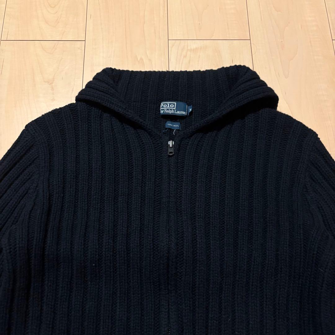 O*S様 90s ラルフローレン ドライバーズニット ポニー無し ブラック ウー