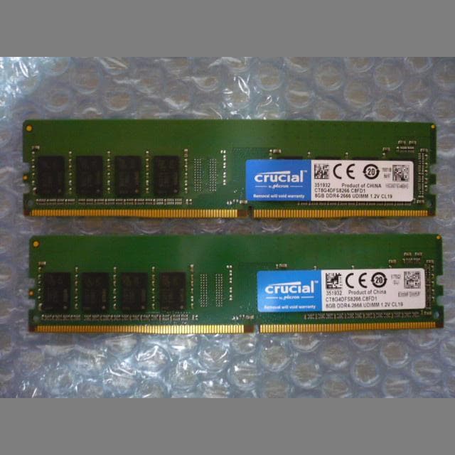 Crucial DDR4-2666 8GBx2枚組 CT2K8G4DFS8266