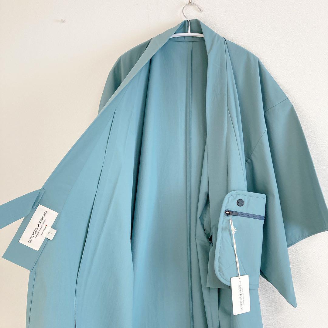 ぼ*ん様 スノーピーク　OUTDOOR KIMONO　着物　ポーチ　ブルー　M