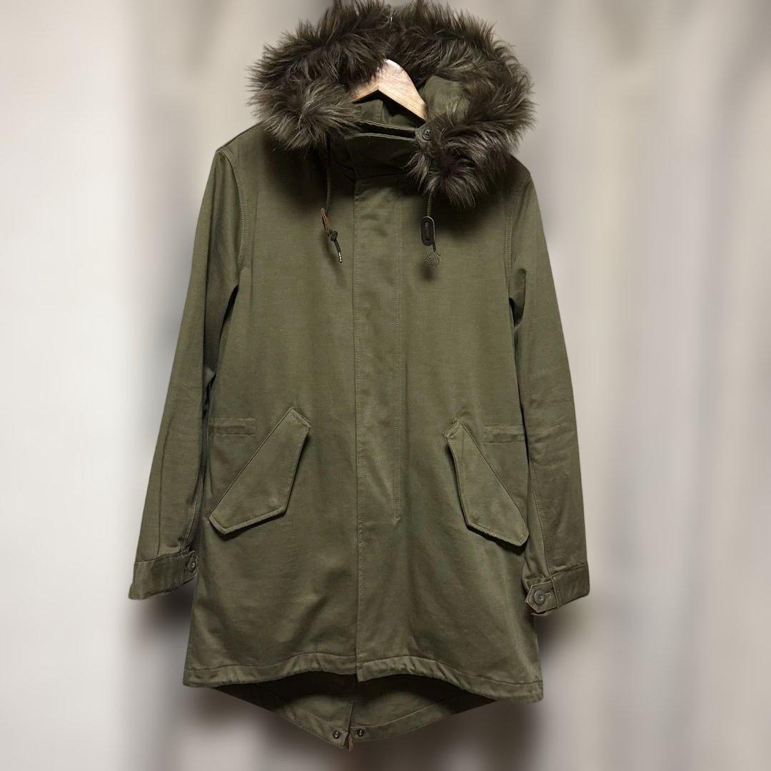 美品 FRED PERRY フレッドペリー モッズコート S オリーブ