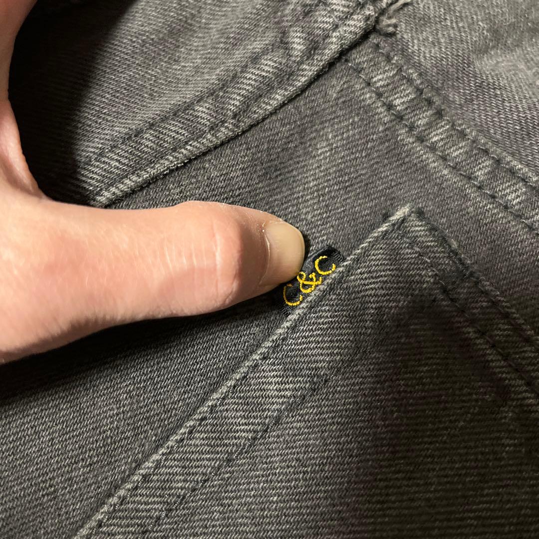 ケルト&コブラ J1-B W31L32 ブラック レザー デニムパンツ ジーンズ