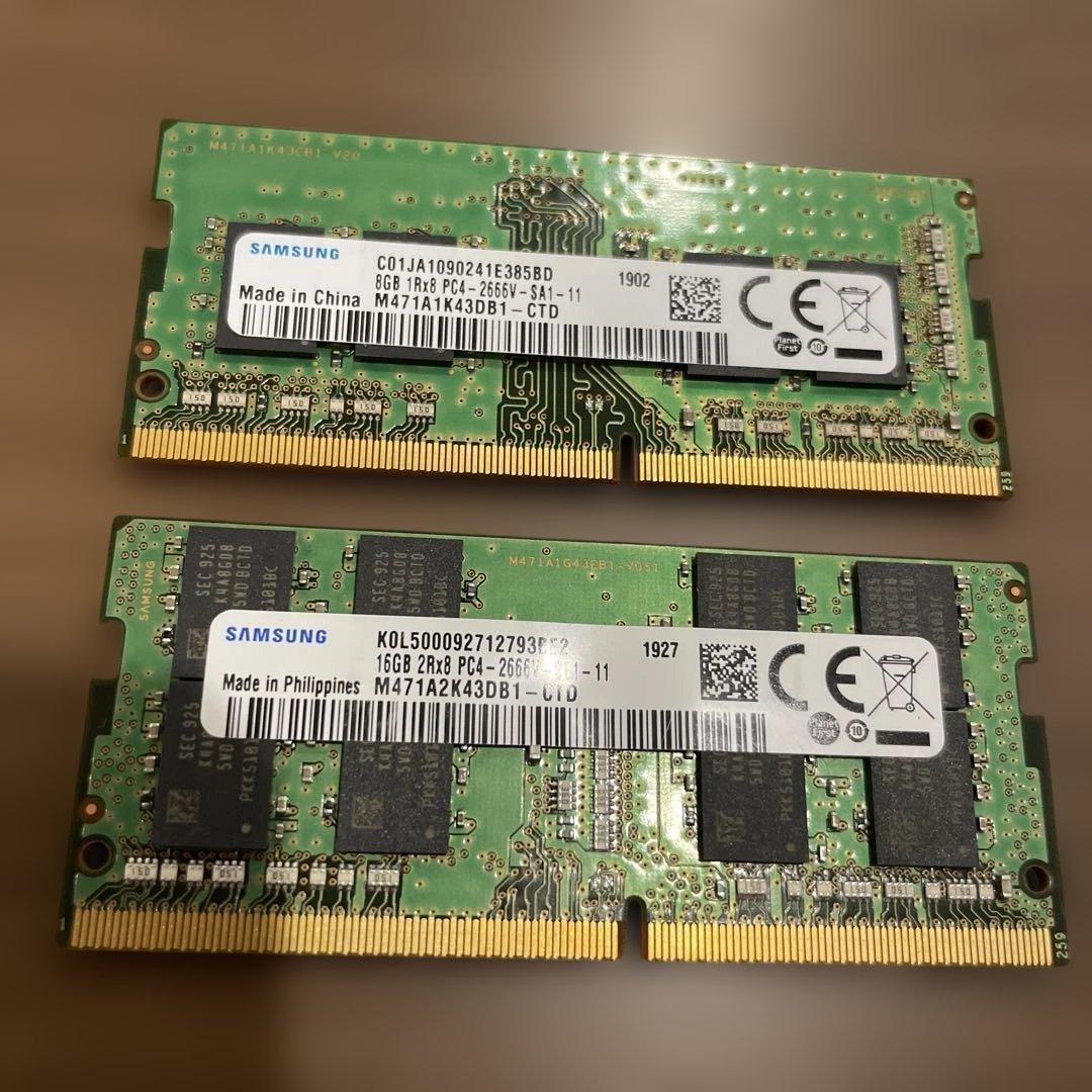 Samsung PC4-2666V 16GB×2=32GB