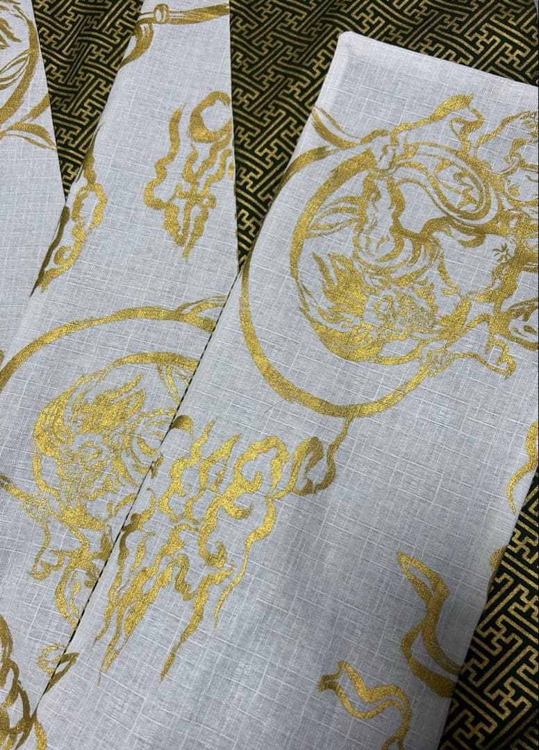 大人の兵児帯、風神雷神柄、マキおまとめです