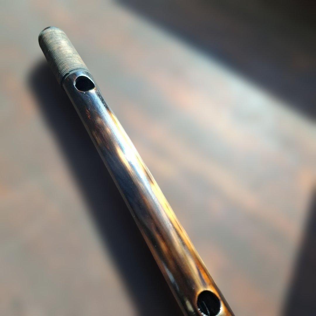 篠笛　古典調　7本調子　7穴　天地藤巻き　燻風仕上げ