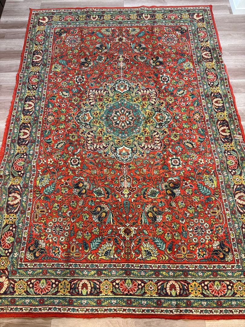 【ロシア製】ヴィンテージラグ(約194×281cm)ウズベキスタン蚤の市で購入