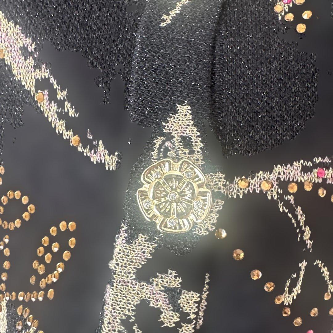 CHANEL 花柄刺繍 長袖カーディガン