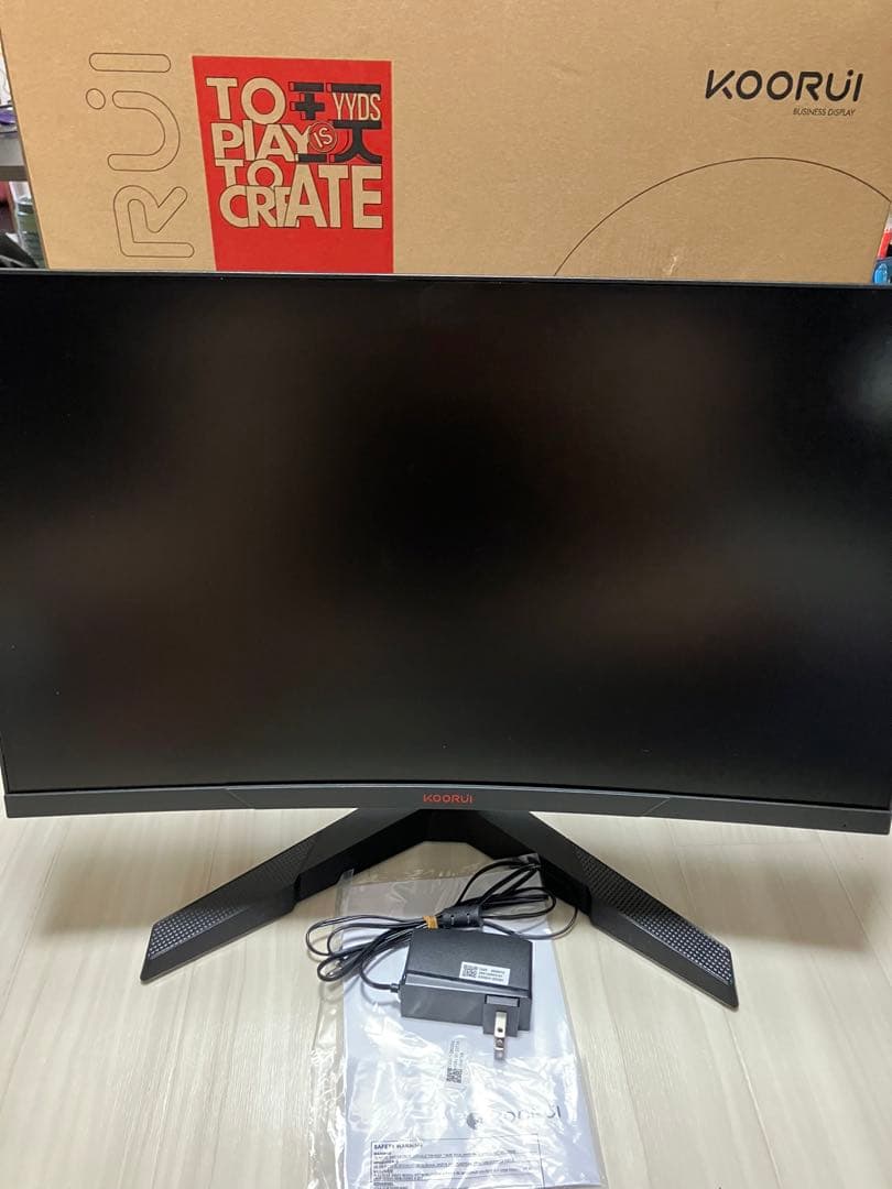 【美品】KOORUI 24E6C ゲーミングモニター 湾曲モニター 24インチ