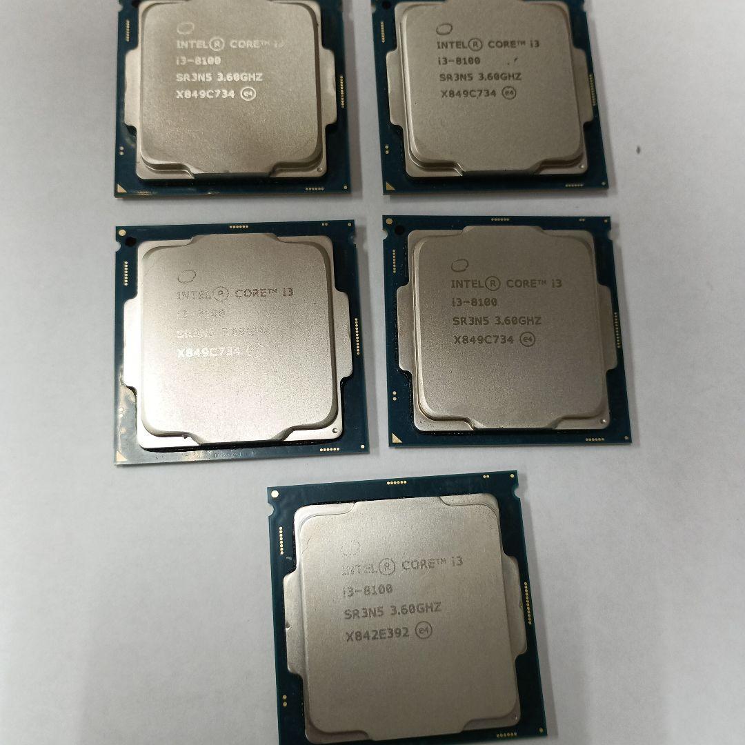 Intel Core i3-8100 CPU SR3N5 3.60GHz　5個