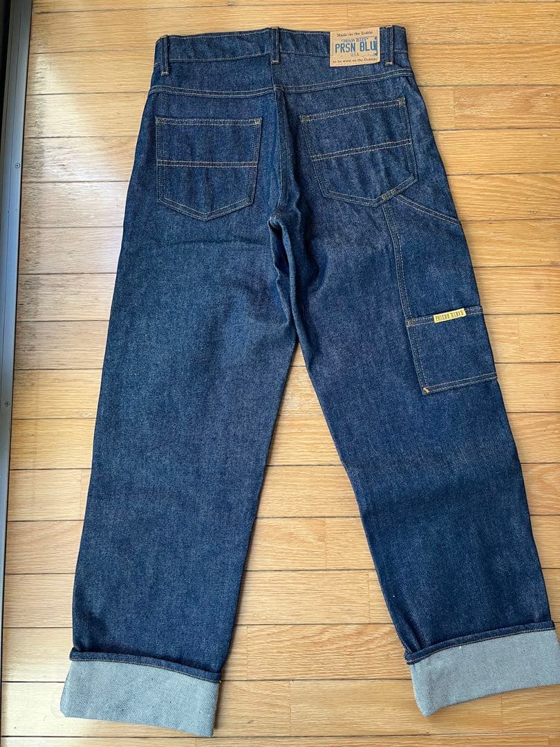 PRSN BLU ダークブルーワークパンツ