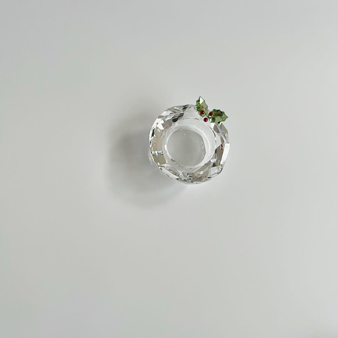 希少 未使用 廃盤品　スワロフスキー　キャンドルホルダー　クリスマス　Xmas