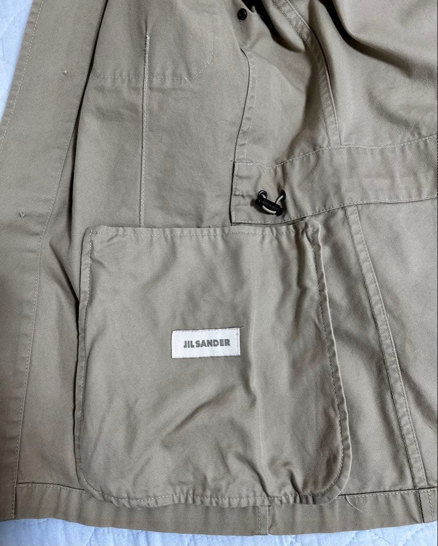 JIL SANDER ジャケット　ミニタリー　メンズ　ベージュ