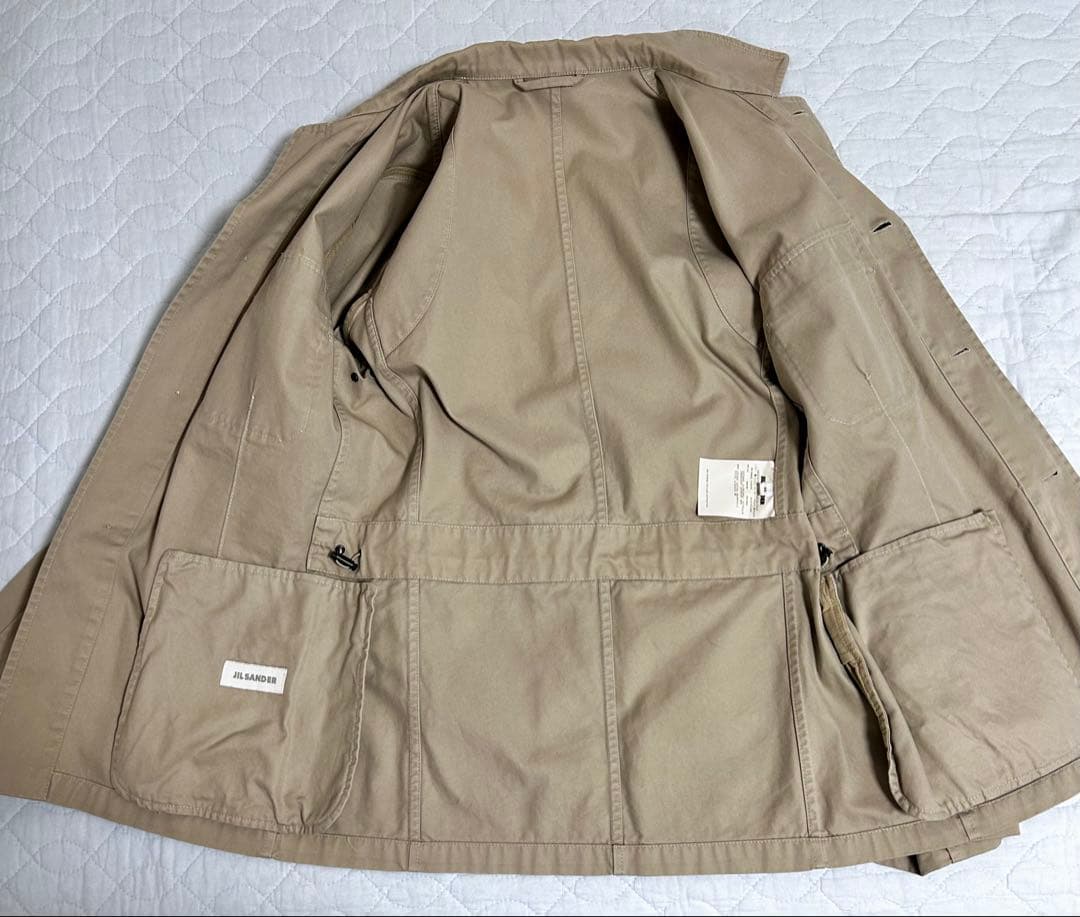 JIL SANDER ジャケット　ミニタリー　メンズ　ベージュ