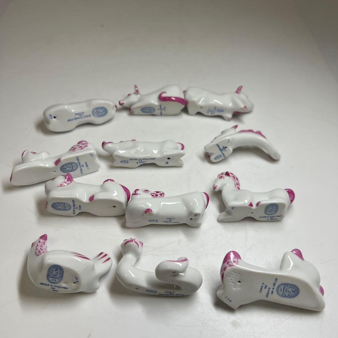 ヘレンド　12支　箸置　共箱　トトオ　東な7-1221☆1F