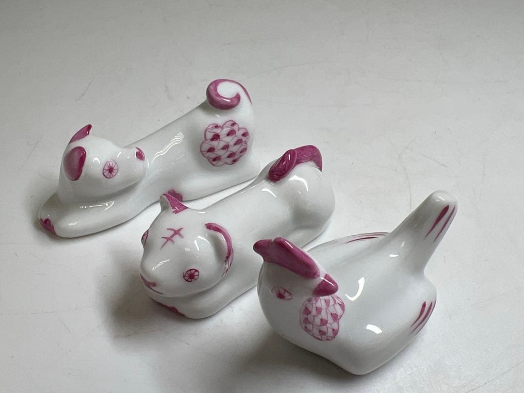 ヘレンド　12支　箸置　共箱　トトオ　東な7-1221☆1F