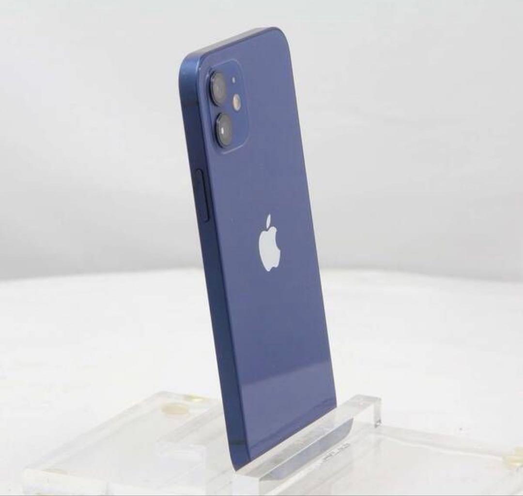 バッテリー100%iPhone12 256GBブルーMGJ33J/Aコードおまけ