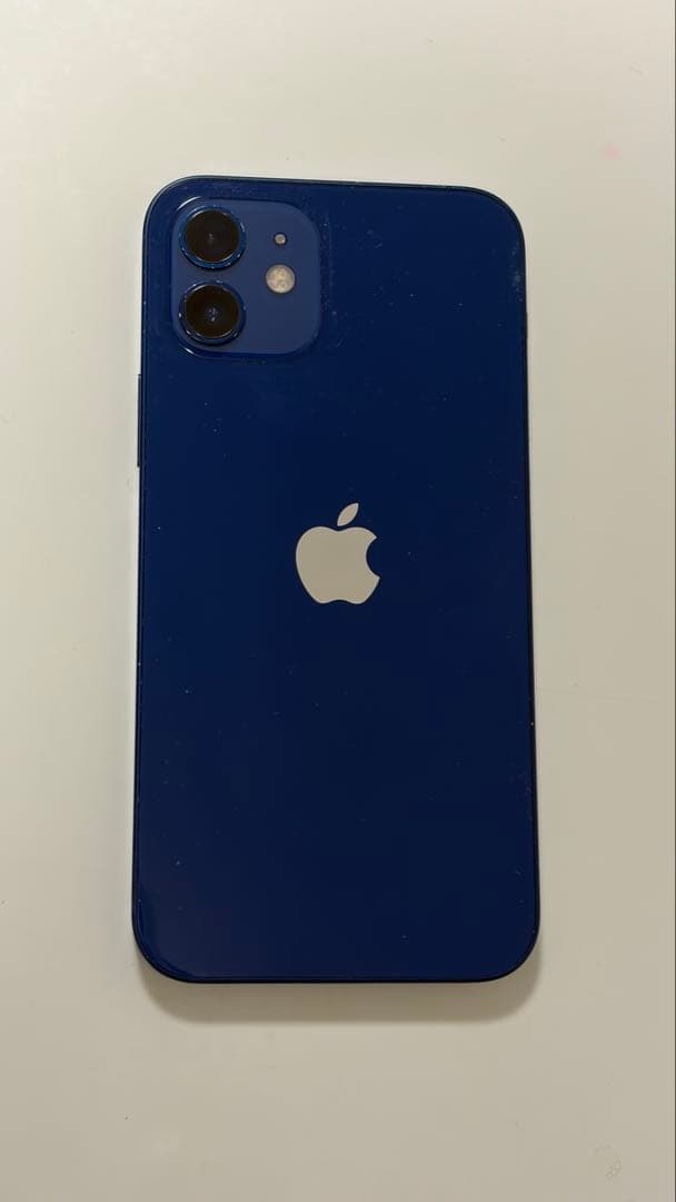 バッテリー100%iPhone12 256GBブルーMGJ33J/Aコードおまけ