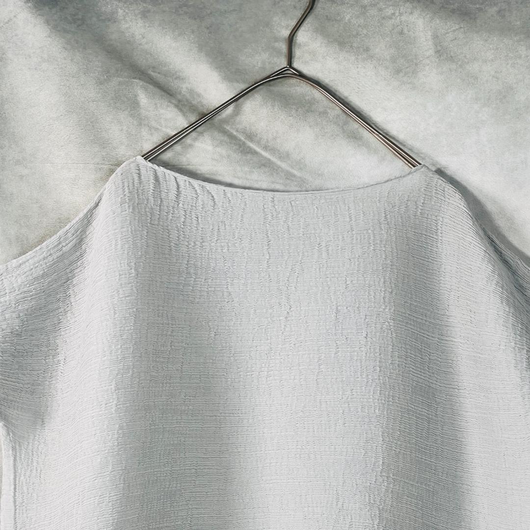 【美品★イッセイミヤケ】 変形プリーツチュニック グレー系 フリーサイズ me