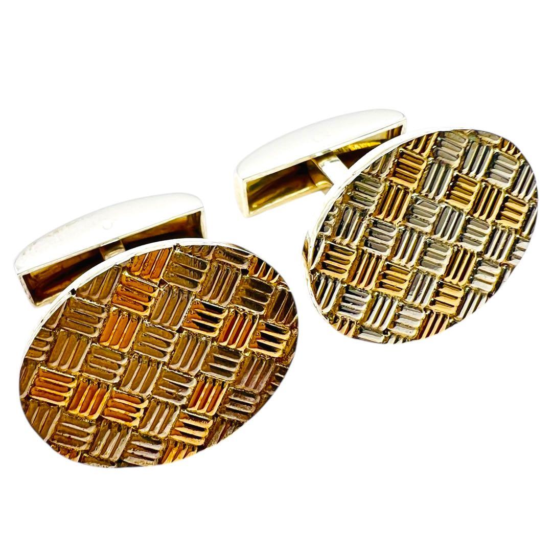 美品　ティファニー　タイピン＆カフス　シルバー　18K 14K