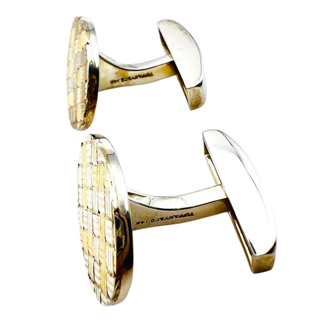 美品　ティファニー　タイピン＆カフス　シルバー　18K 14K