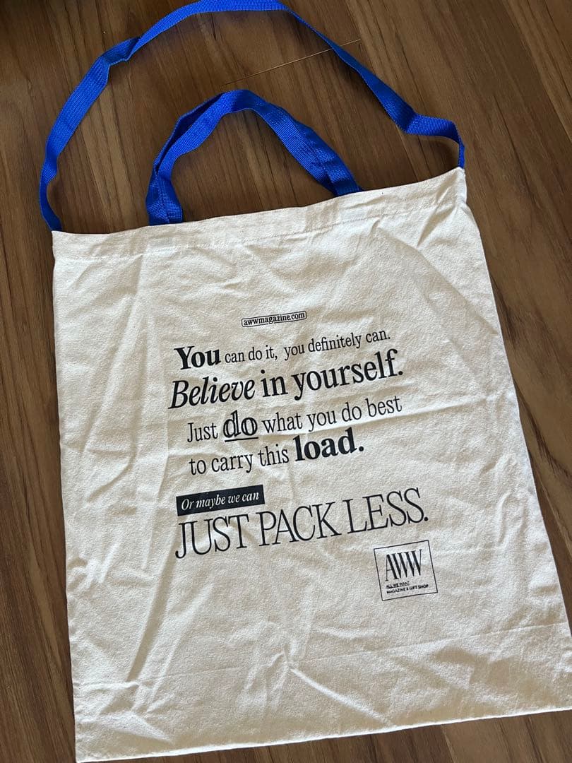 AWW メッセージプリント トートバッグ