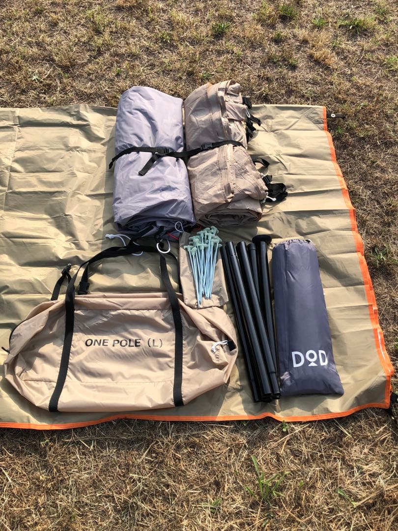 dodワンポールテントL グランドシート いつかのタープ tcなど5点セット売り