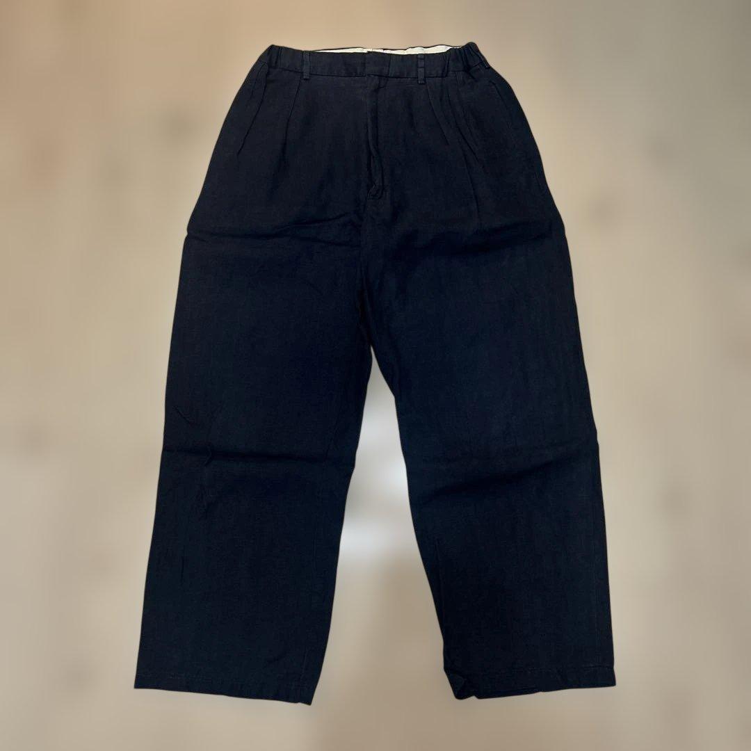 90s Polo by Ralph Lauren旧タグリネン100%ワイドパンツ