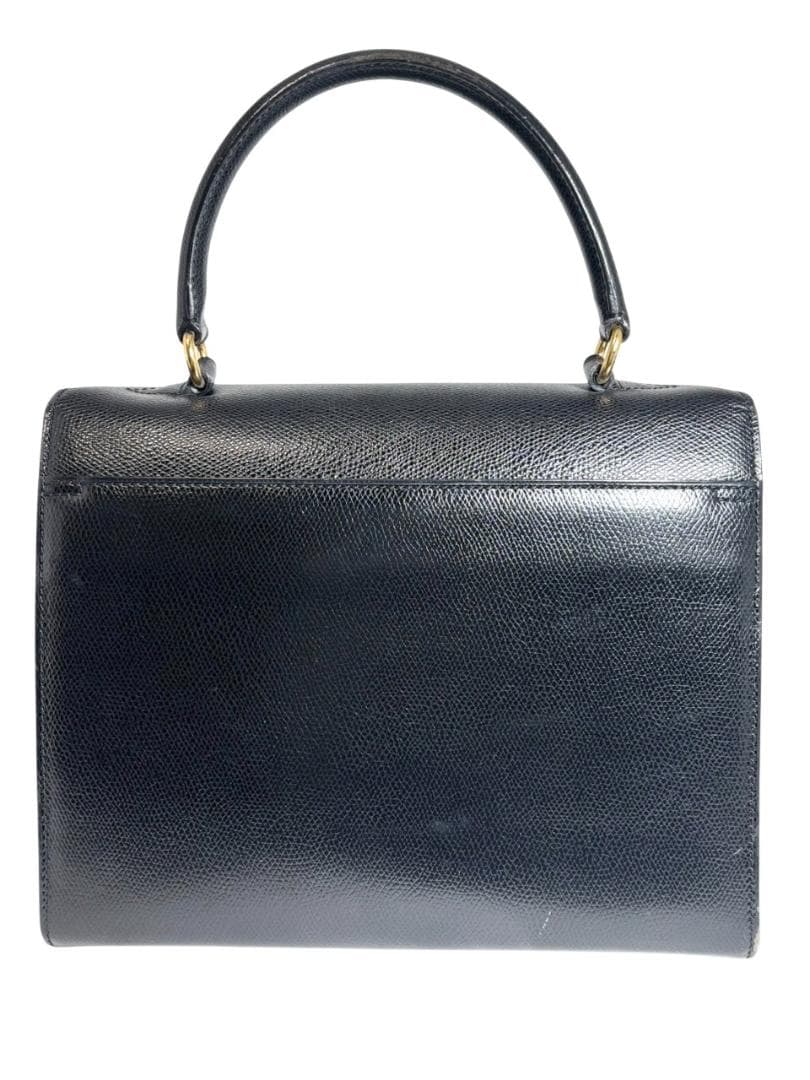 セリーヌ ヴィンテージ ターンロック 2WAY ハンドバッグ ゴールド ブラック