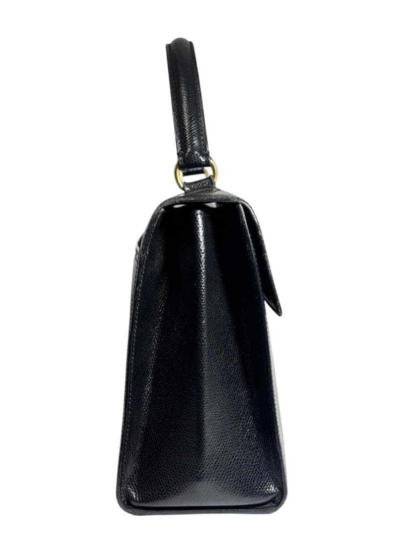 セリーヌ ヴィンテージ ターンロック 2WAY ハンドバッグ ゴールド ブラック