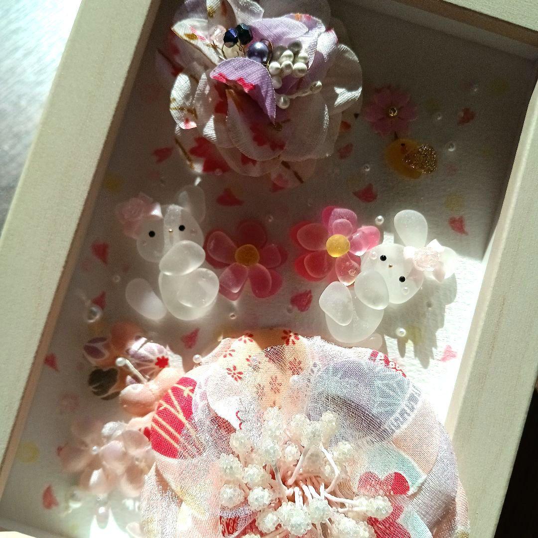 シーグラスアート　✧春の桜を夢飛行✧　洋風桜version