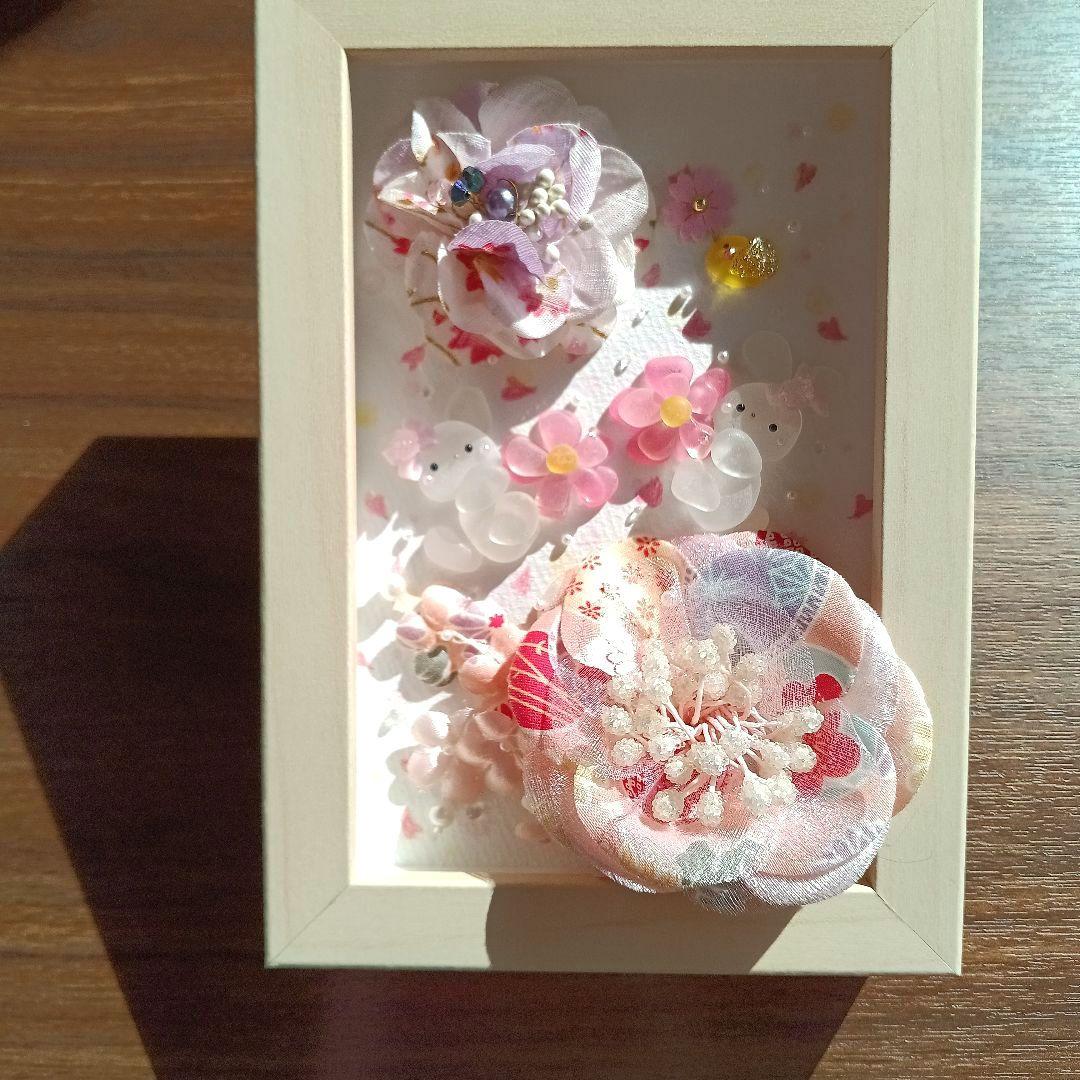 シーグラスアート　✧春の桜を夢飛行✧　洋風桜version