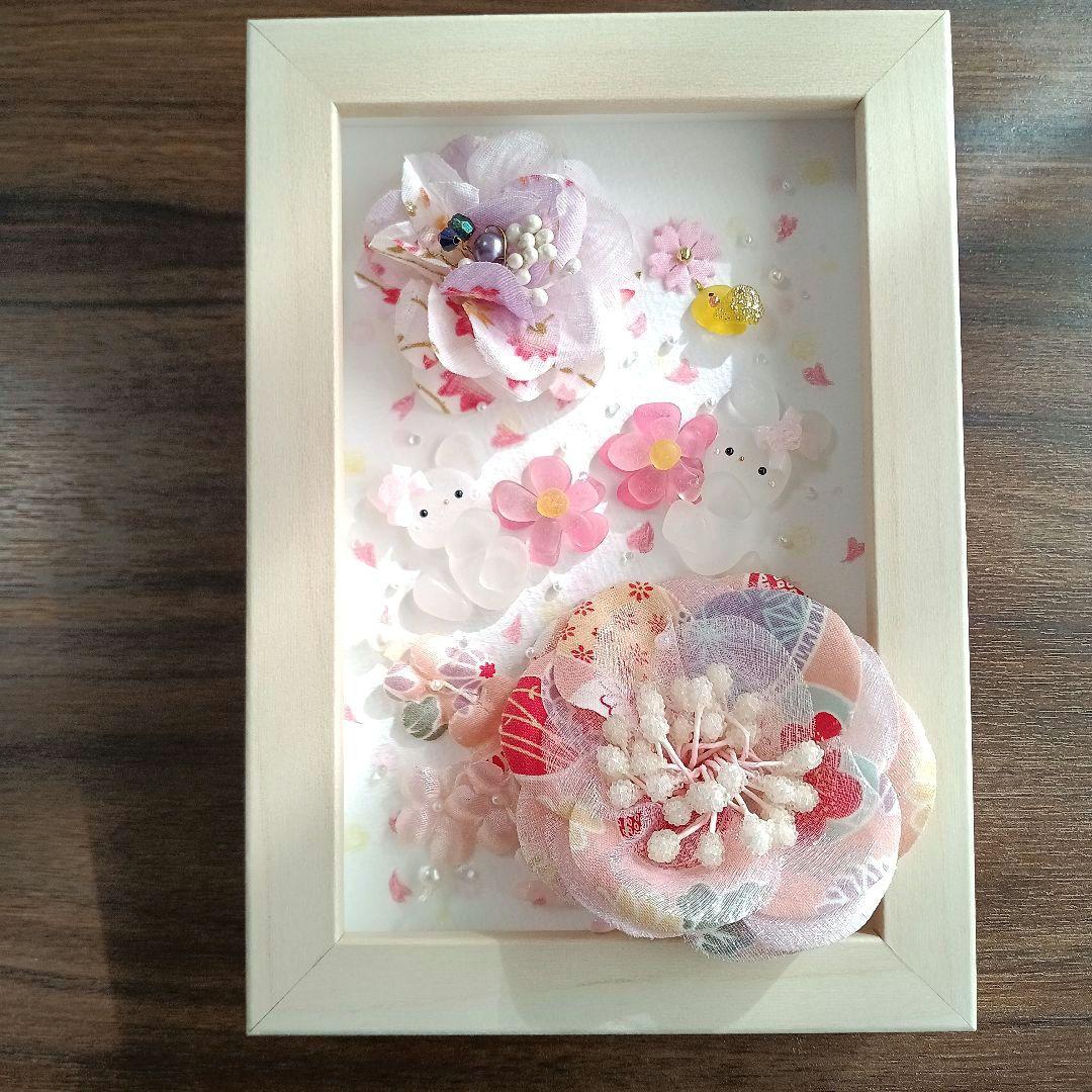 シーグラスアート　✧春の桜を夢飛行✧　洋風桜version