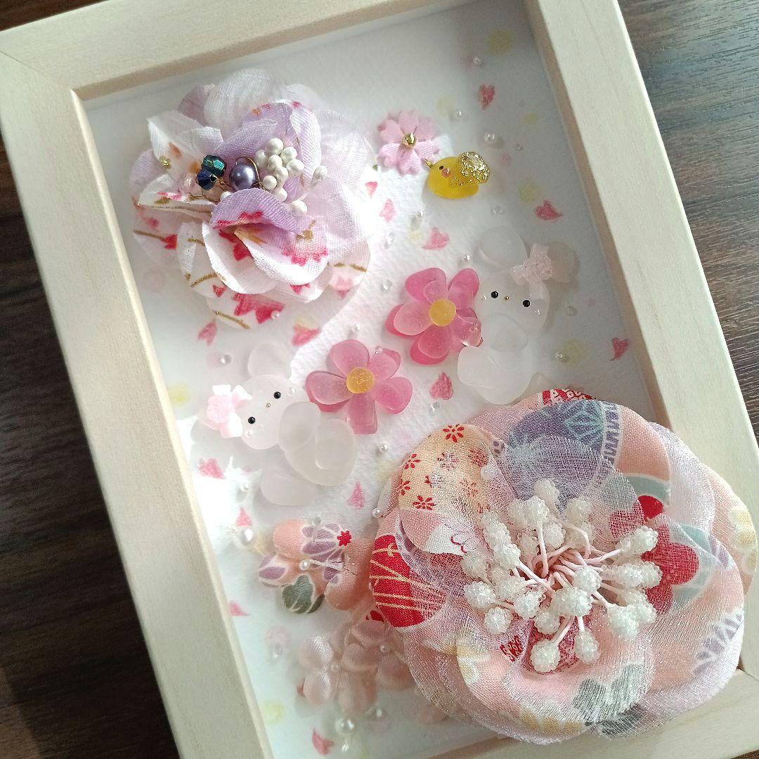 シーグラスアート　✧春の桜を夢飛行✧　洋風桜version