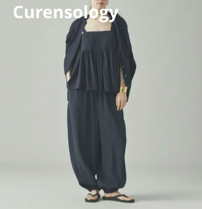今季！新品未使用タグ付き/Curensology .ジョーゼットパンツ