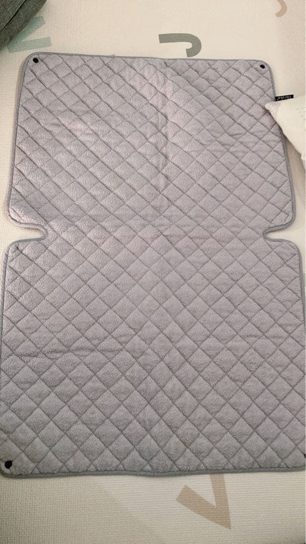 折りたたみ式ベビー布団セット グレー（枕、掛け布団は未使用）