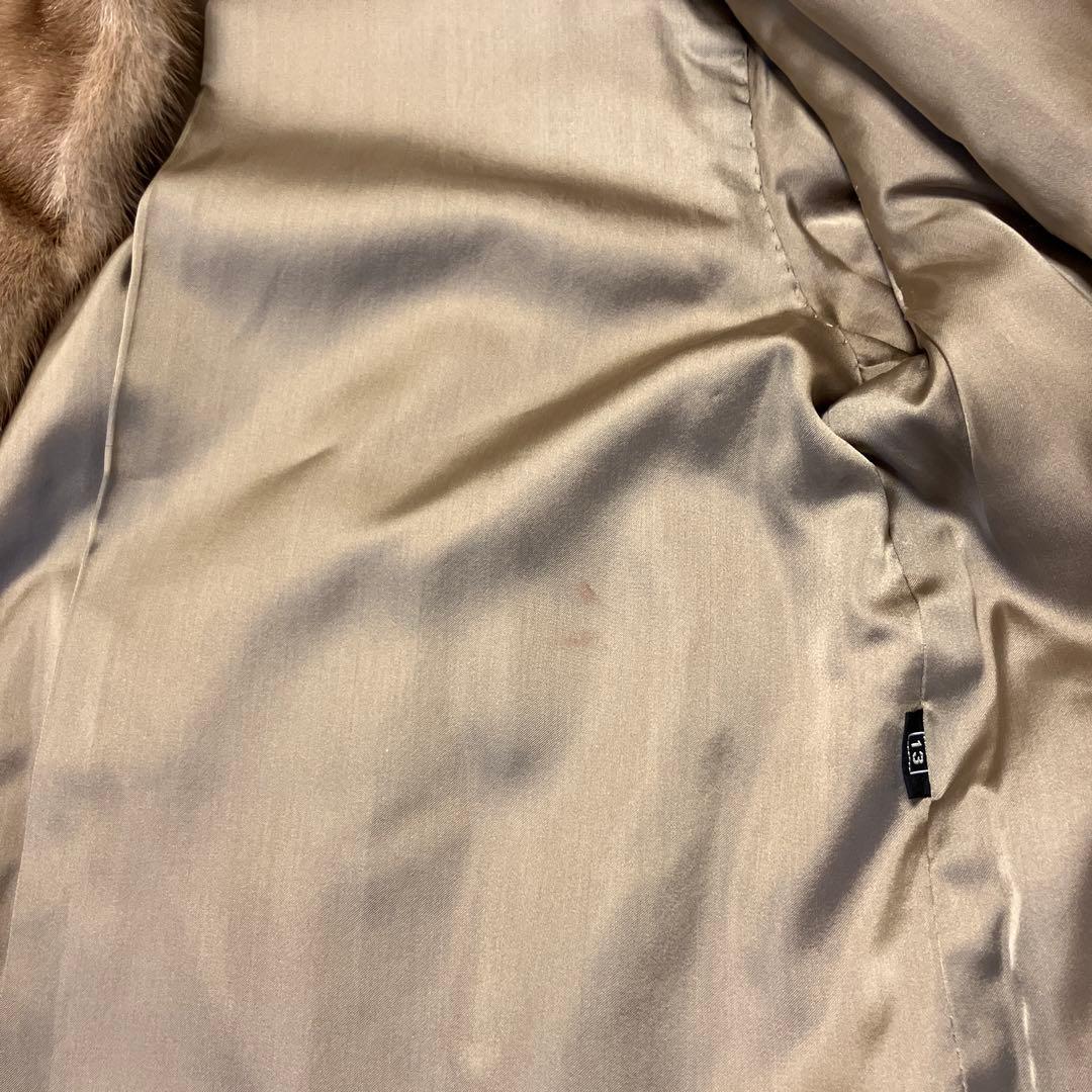 ミンク毛皮　ハーフコート　13号　L~XL