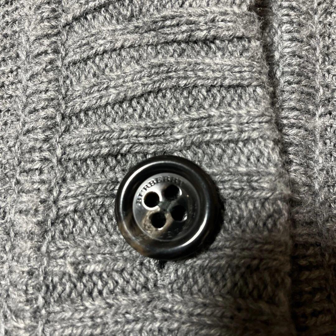 BURBERRY BLUELABELグレー ニットカーディガン マントタイプ長袖