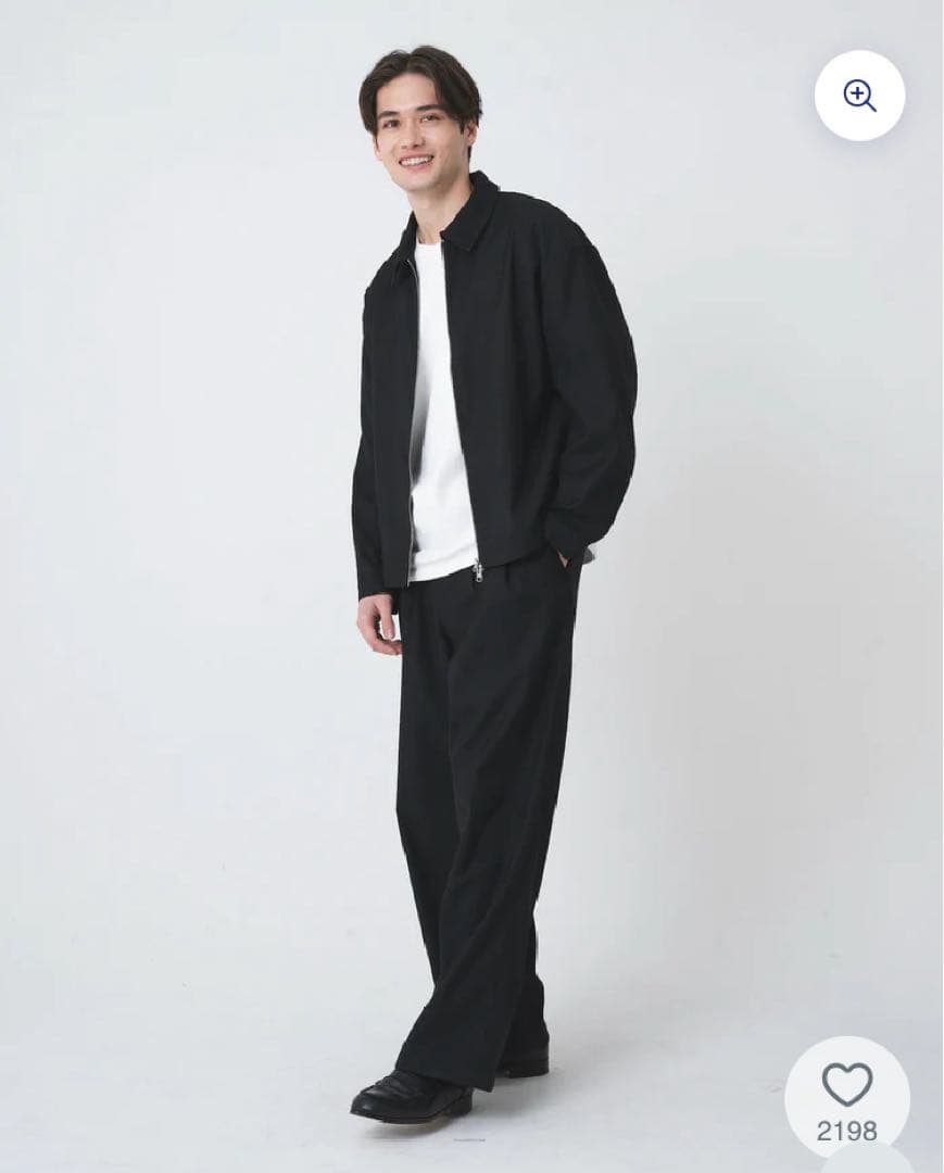 【bonbon store】ストレートスラックス B5046 ブラック