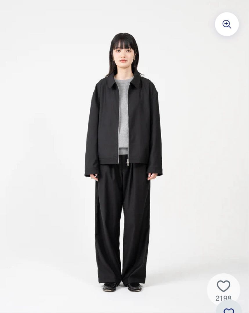 【bonbon store】ストレートスラックス B5046 ブラック