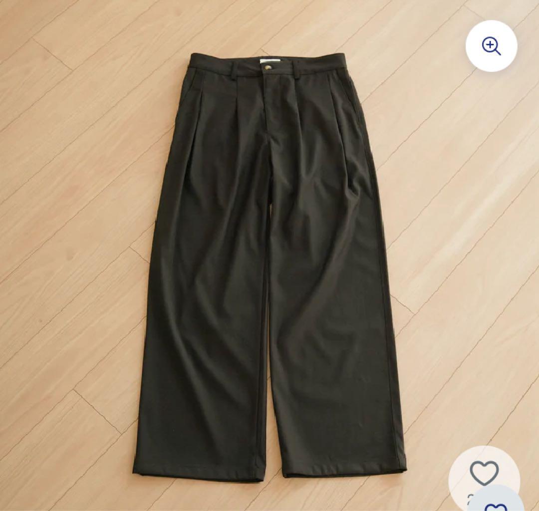 【bonbon store】ストレートスラックス B5046 ブラック