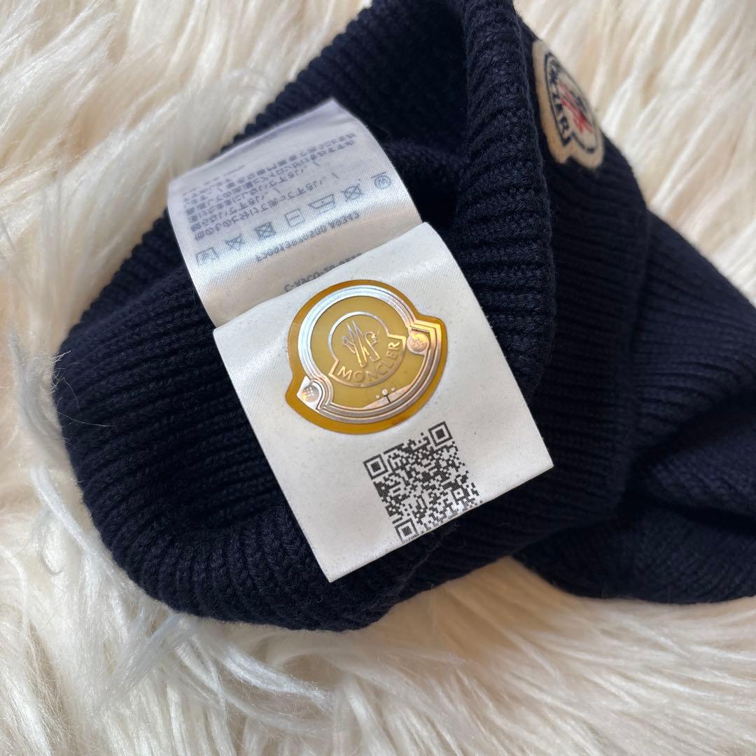 モンクレール ニット帽 ネイビー ユニセックス