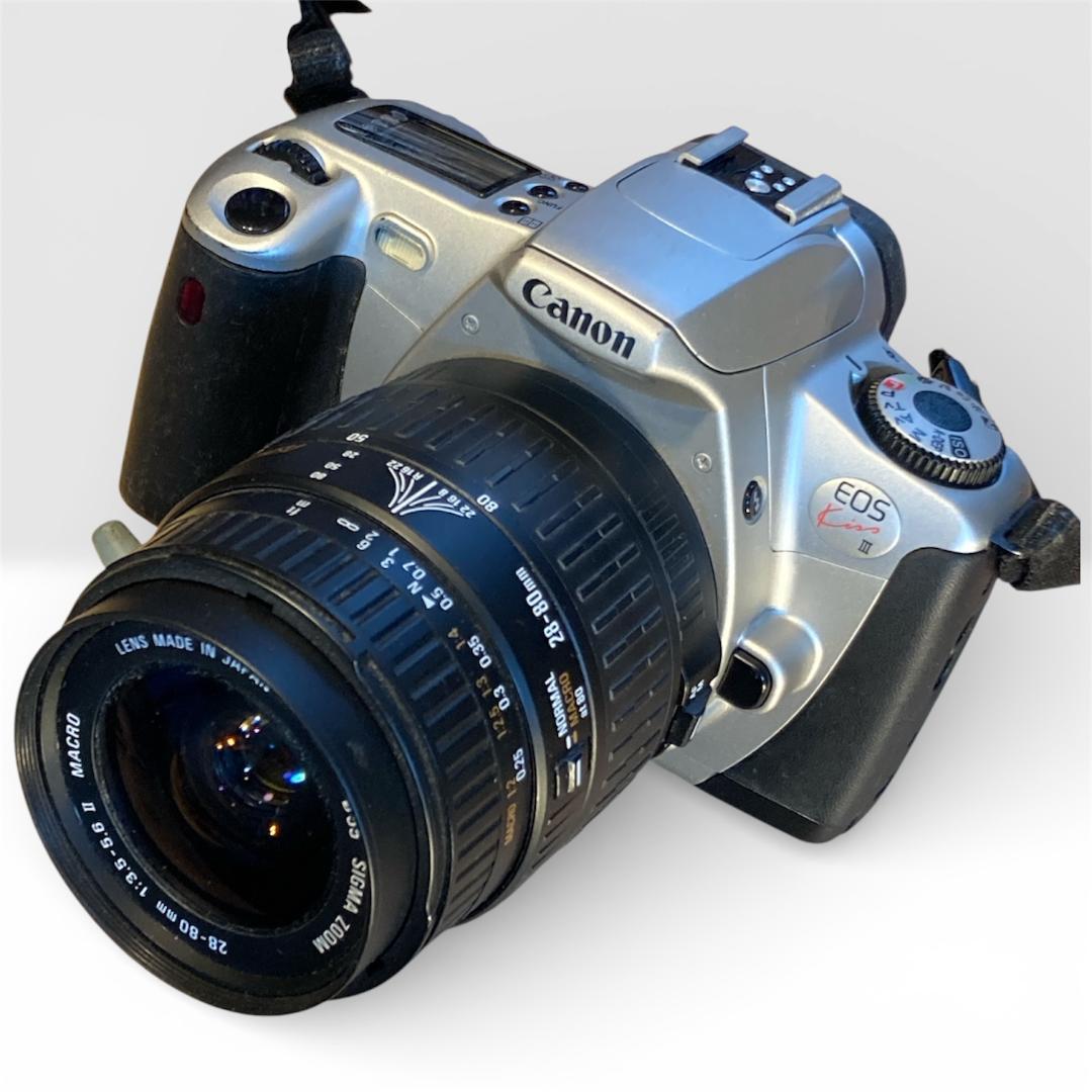 【動作確認済】フィルムカメラCanon EOS Kiss III ダブルレンズ